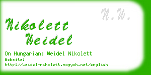 nikolett weidel business card